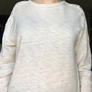 Hollister lace shoulder sweater